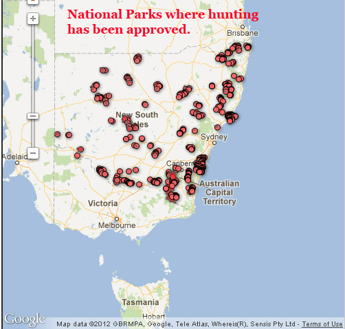 National Parks where hunting has been approved