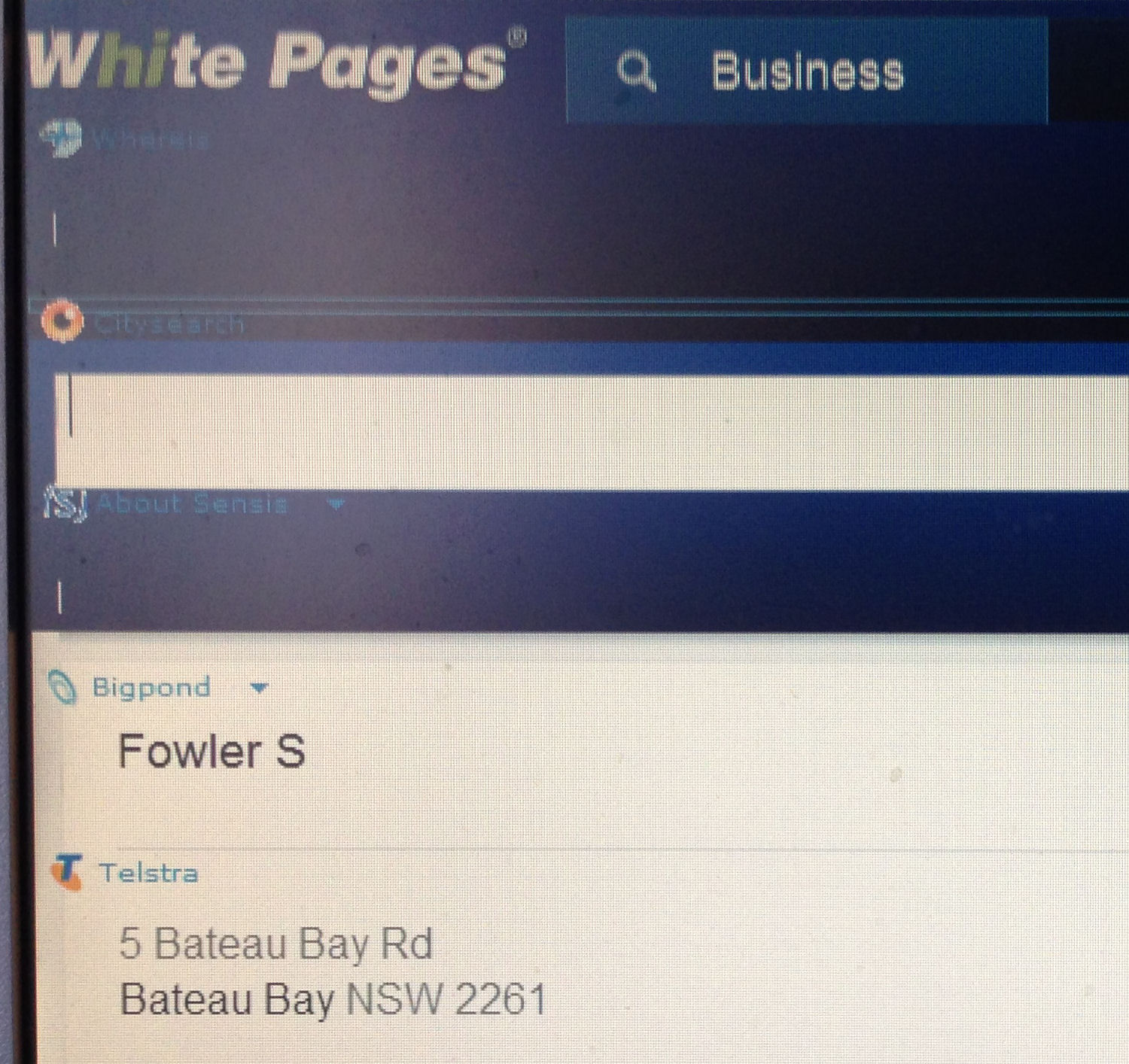White Pages online