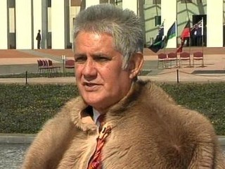 Ken Wyatt outside Parliament