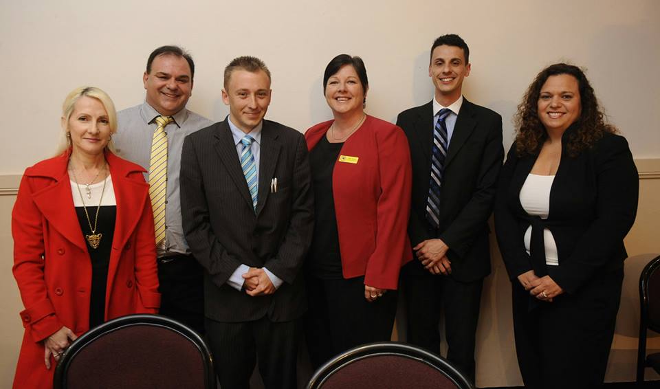 The candidates who cared enough to show up L-R Nichols, Belcastro, Cavanough, Wooton, Brentin and Rowland