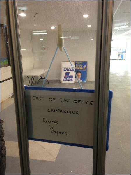The new Diaz office - it does look well equipped