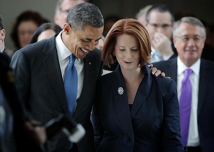 Abbott describes Obama's friend Julia as "whacko"... That will go down well Tony