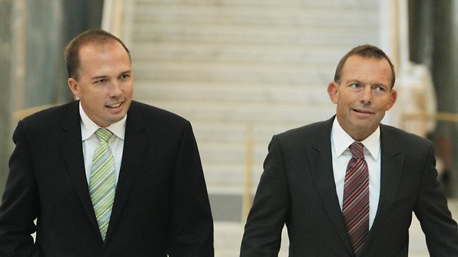 Peter Dutton brought an ogre along to his press conference to scare off his shadow 