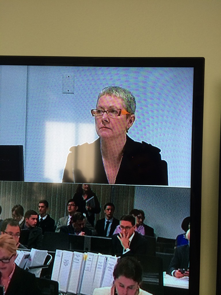 Jane Holt hits the media room screen and the witness stand