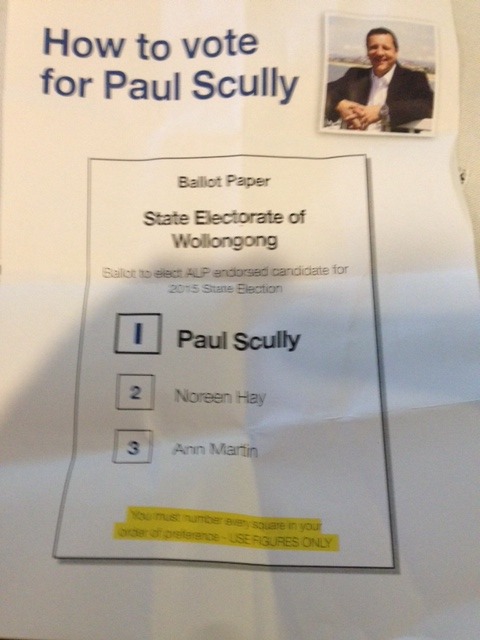 Paul Scully's how to vote form