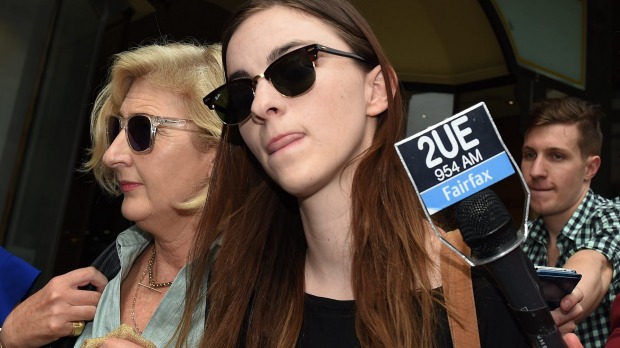 Freya Newman leaves court  Image - Fairfax