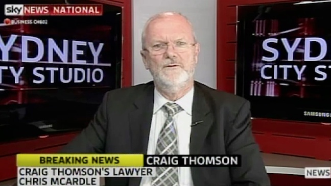 Chris McArdle defending Thomson on Sky