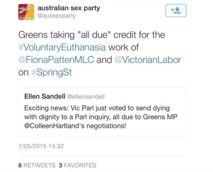 The Sex Party were also left feeling like lovers scorned